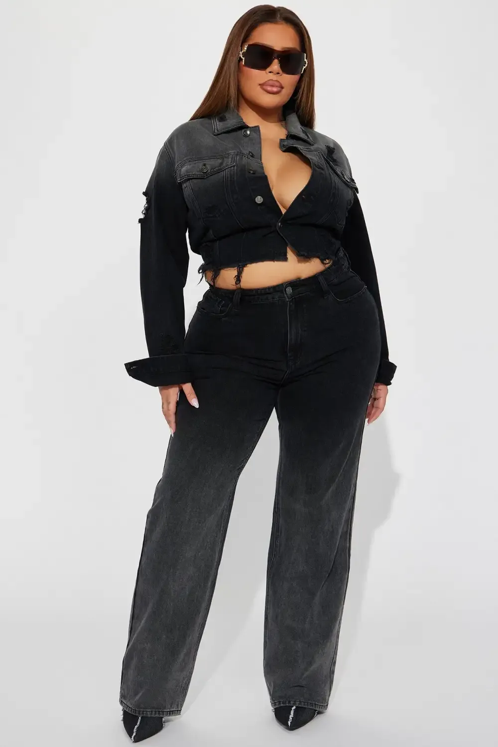 Onyx Ombre Non Stretch Straight Leg - Black Wash