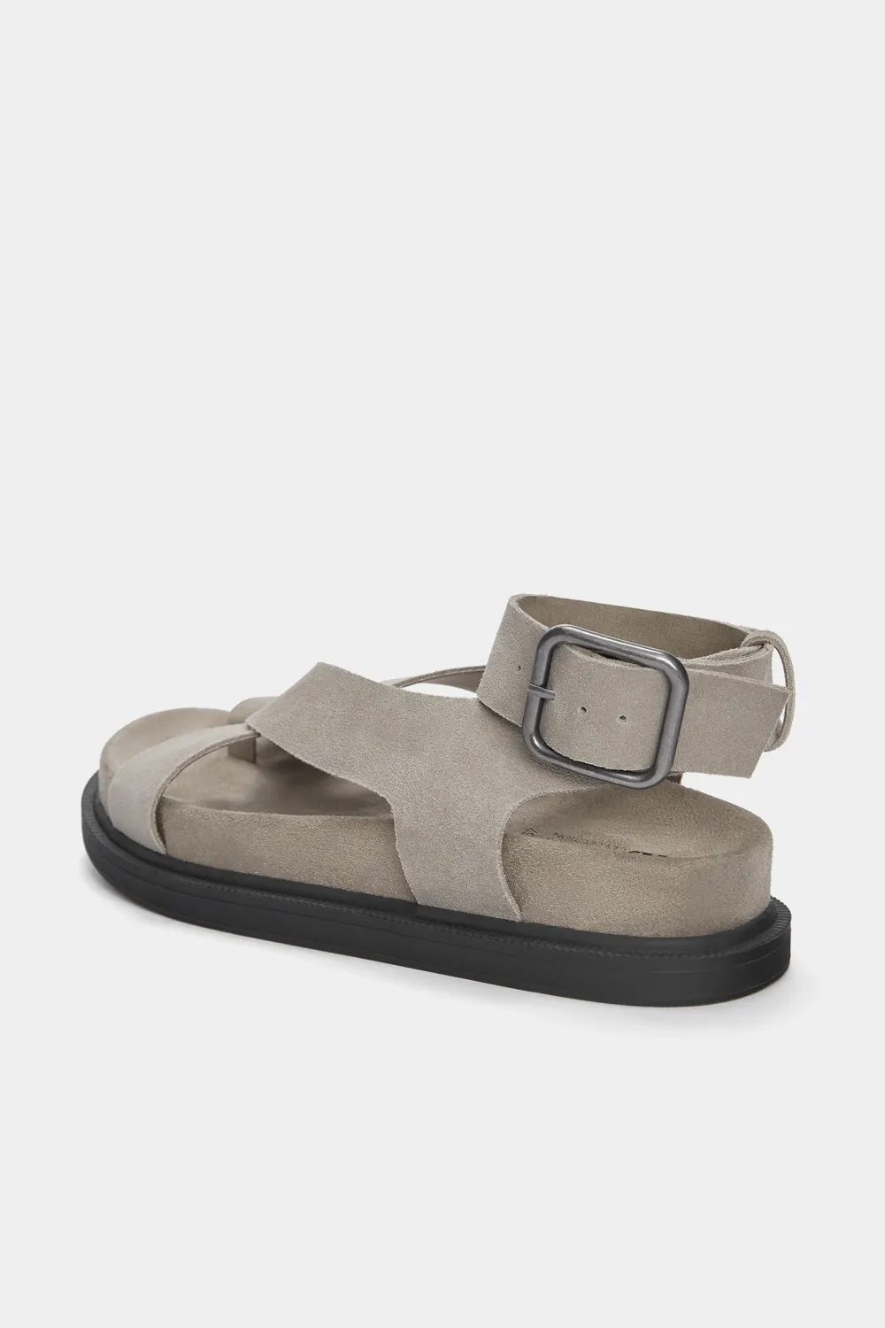Sandalias planas tiras piel
