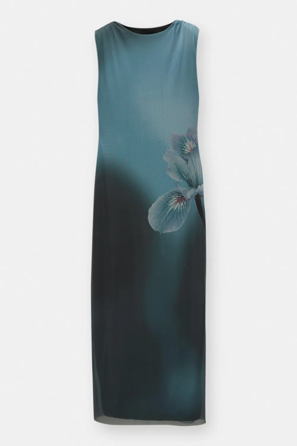 Vestido midi tul flor