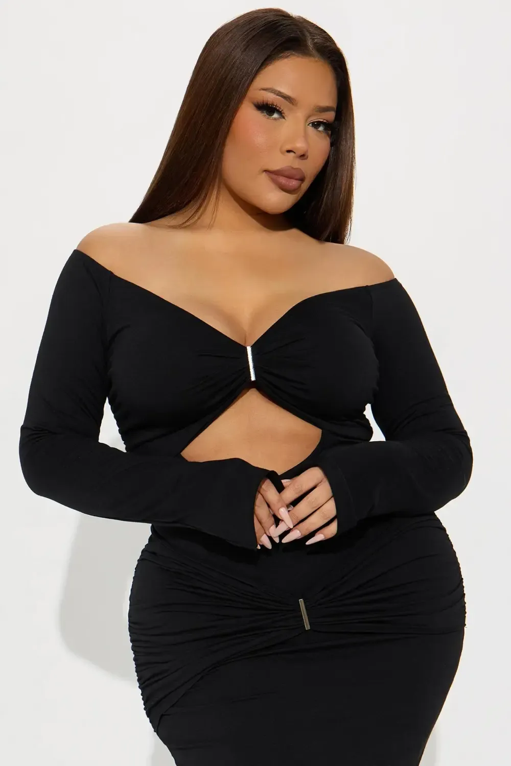 Allison Long Sleeve Maxi Dress - Black