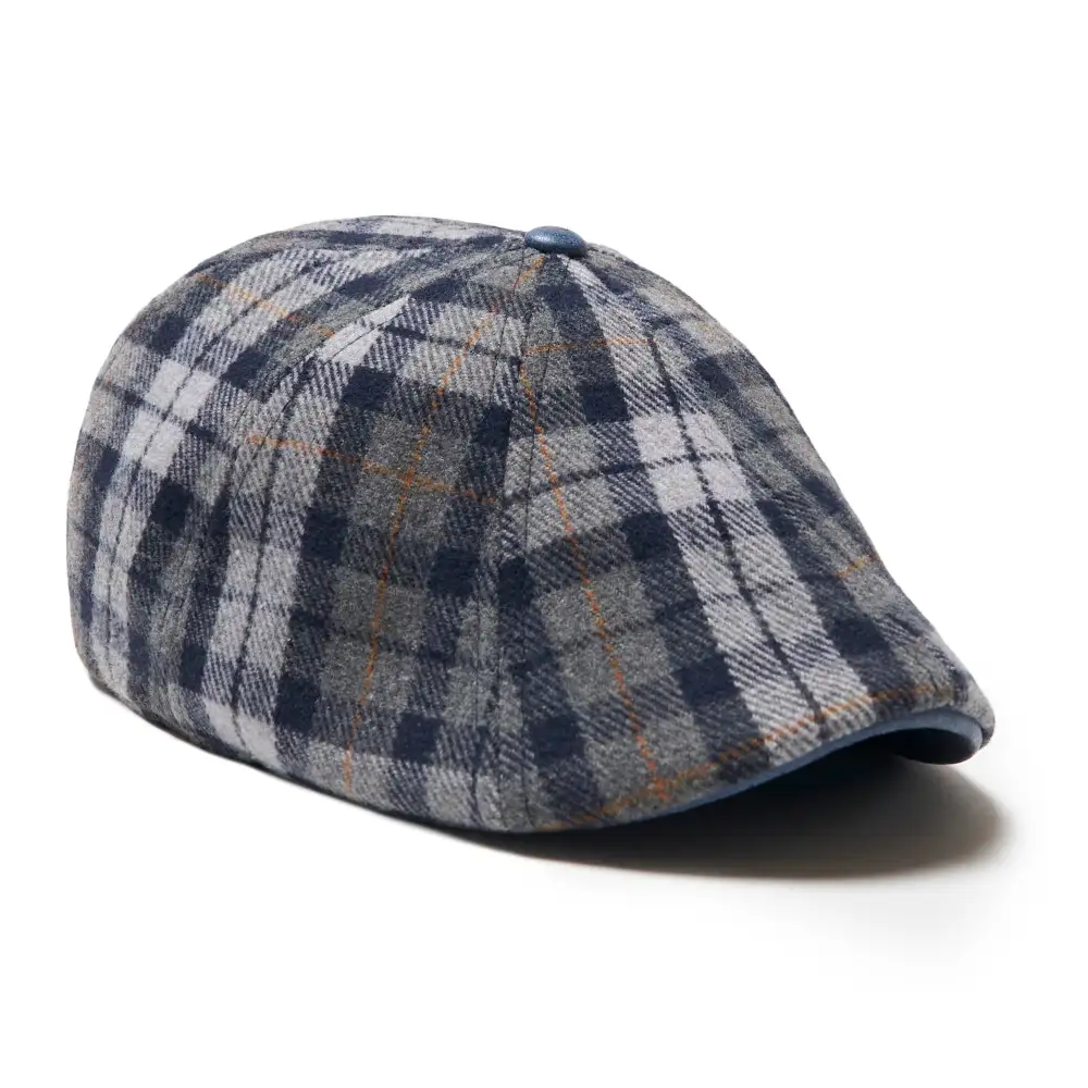 Dustin “The Diamond” Poirier Boston Scally Cap - Blue & Grey Plaid
