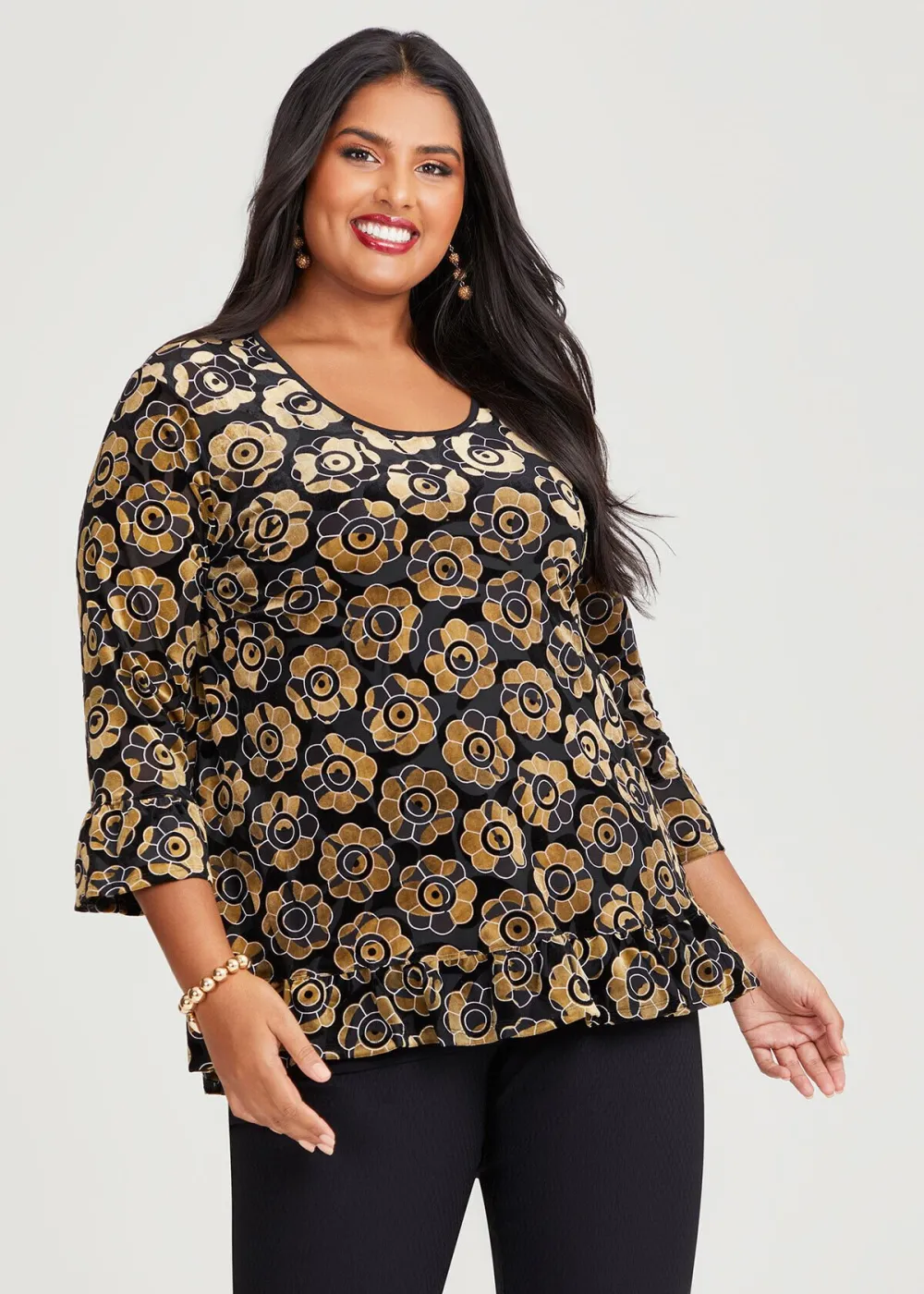 Velour Viola Top