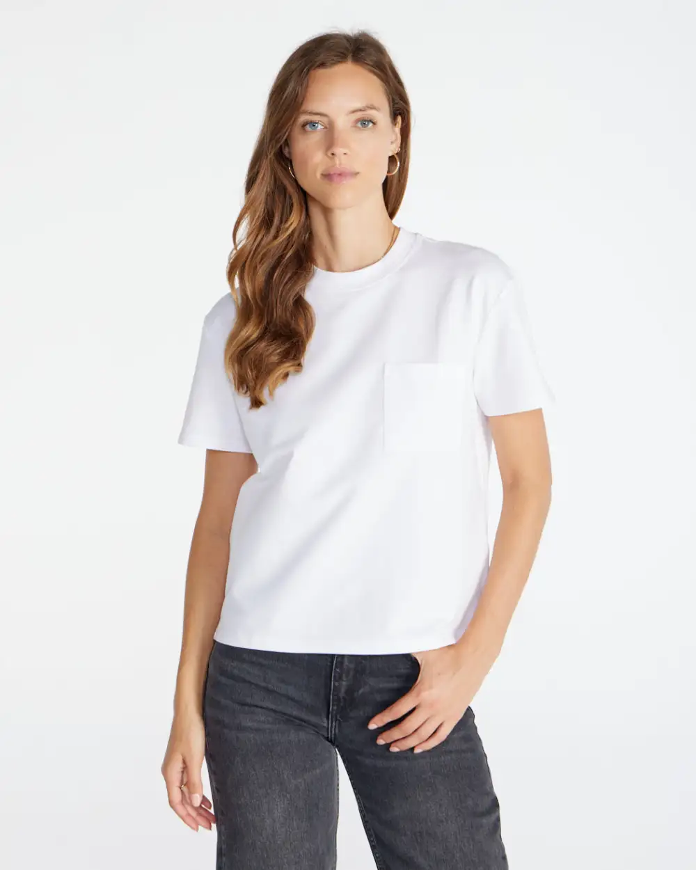 Lux Relaxed Split Hem Pocket Tee