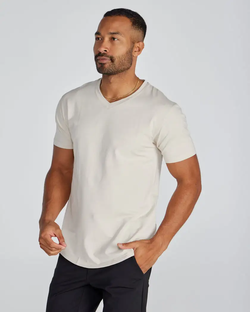 Drop-Cut V-Neck: Lux