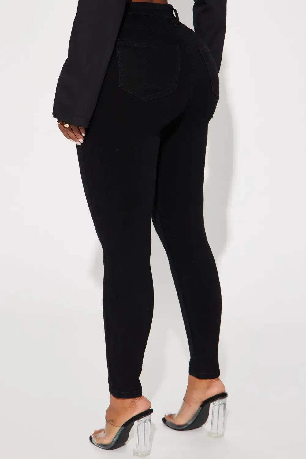 Petite Harper High Rise Stretch Skinny Jeans - Black Wash