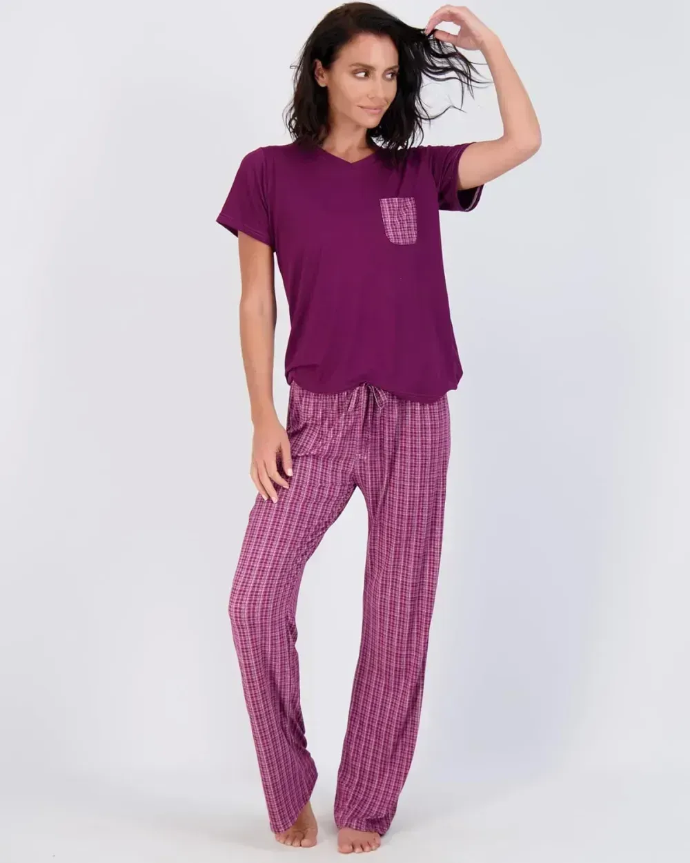 2 Pack: Women’s Pajama Set Super-Soft Short & Long Sleeve Top With Pants (Available In Plus Size)