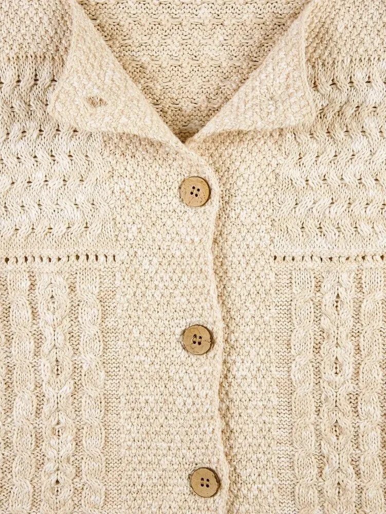 Ella Simone Cotton Linen Cardigan Sweater