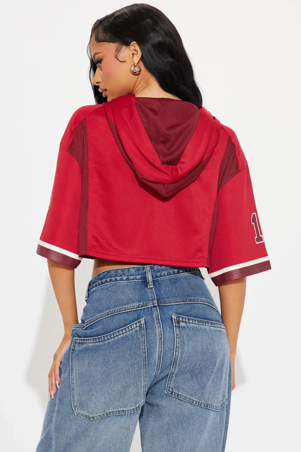 Your Biggest Fan Hooded Jersey - Red/combo