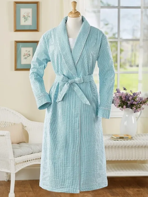 Women's Classic Seersucker Wrap Robe