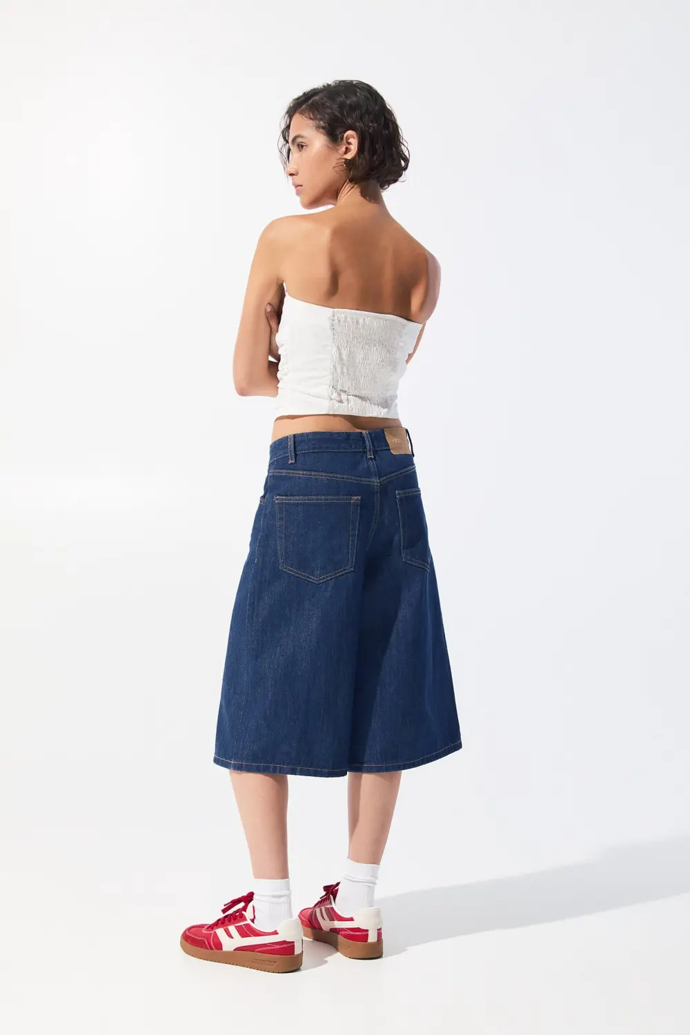 Strapless corsetry-inspired top
