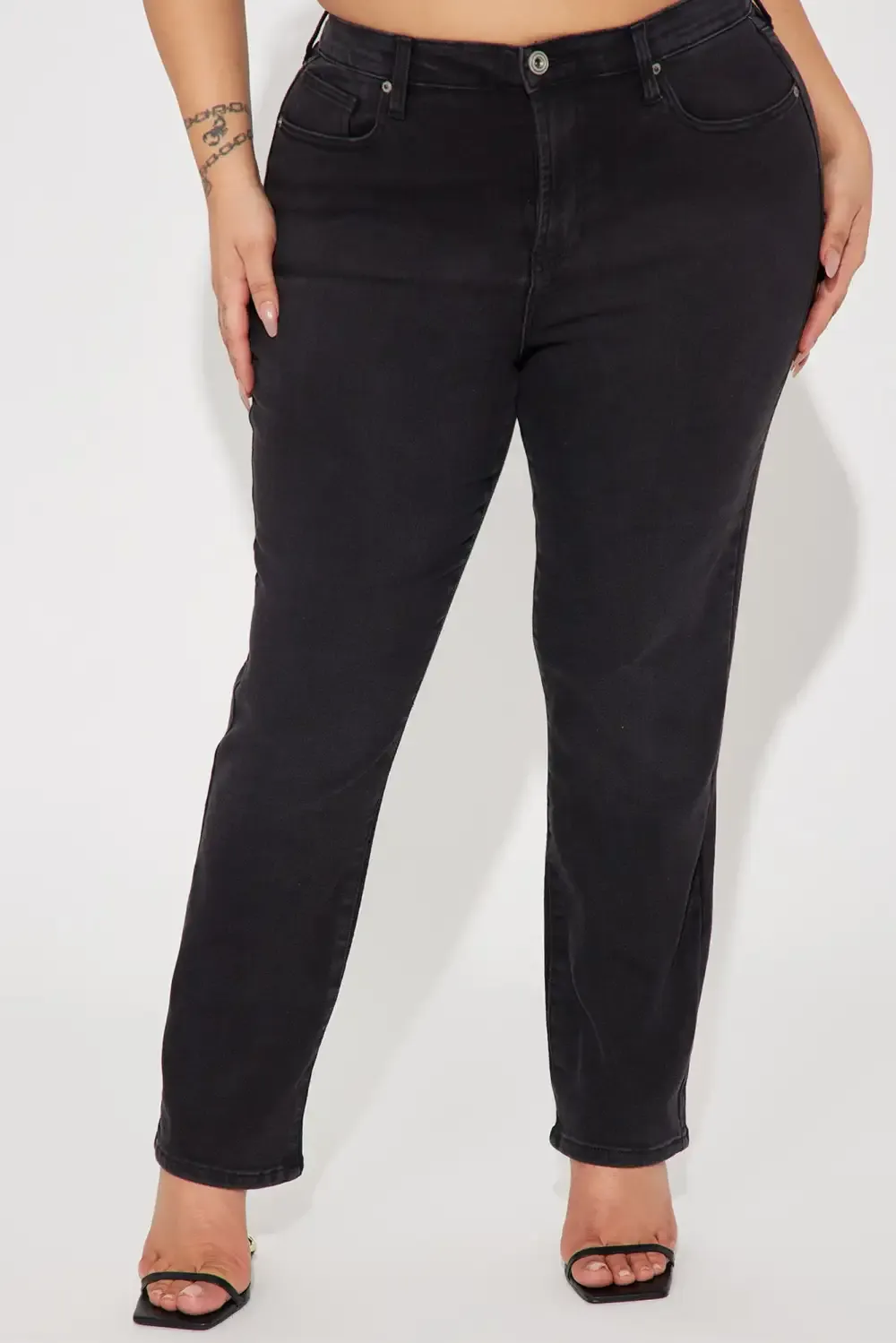What You Like Stretch Straight Leg Jean - Black
