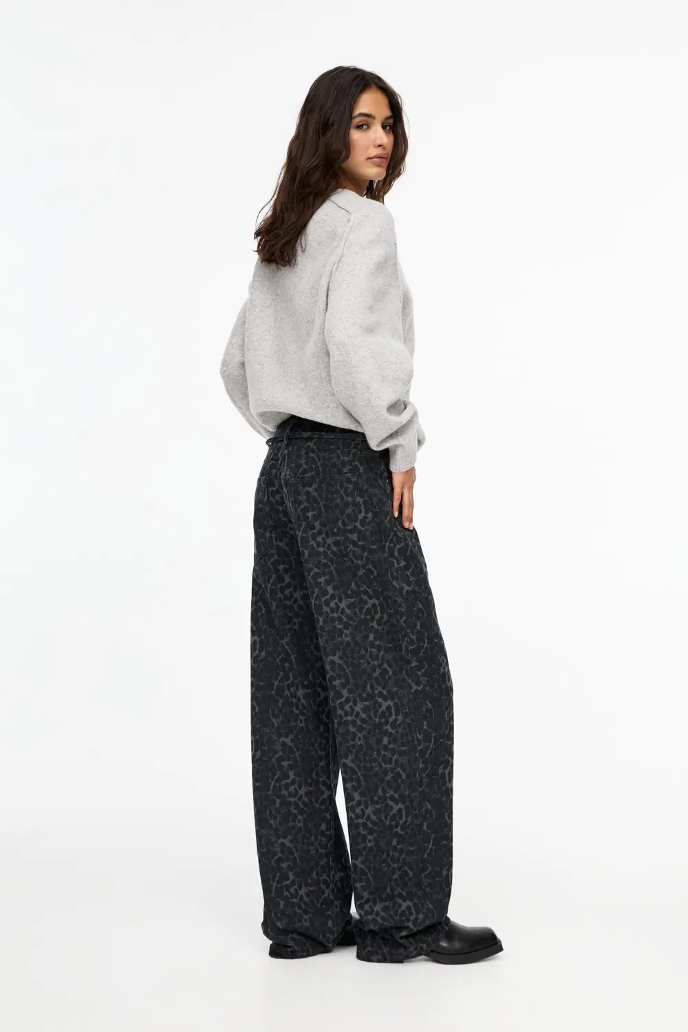 Jeans baggy leopardo