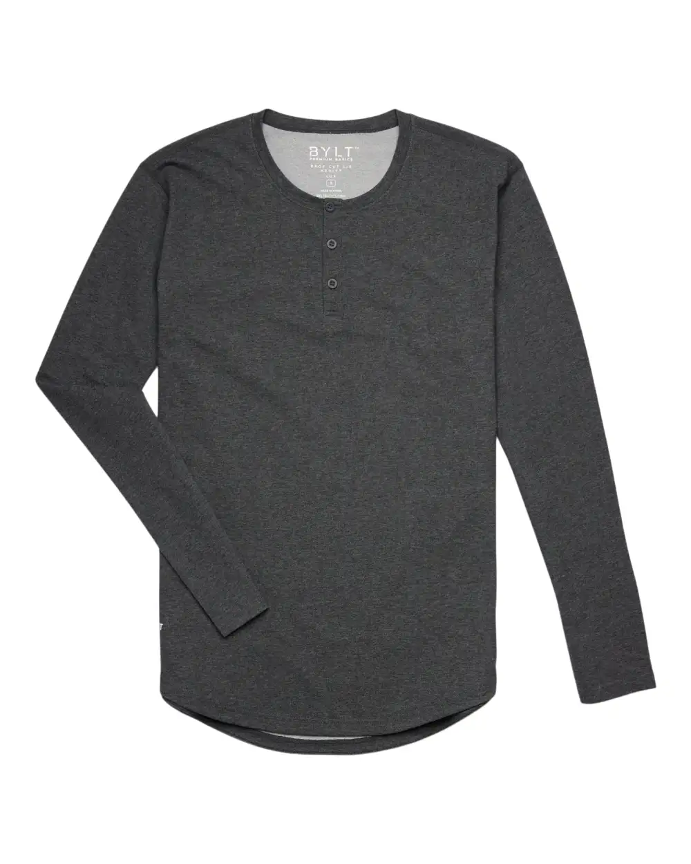 Henley Drop-Cut Long Sleeve: Lux