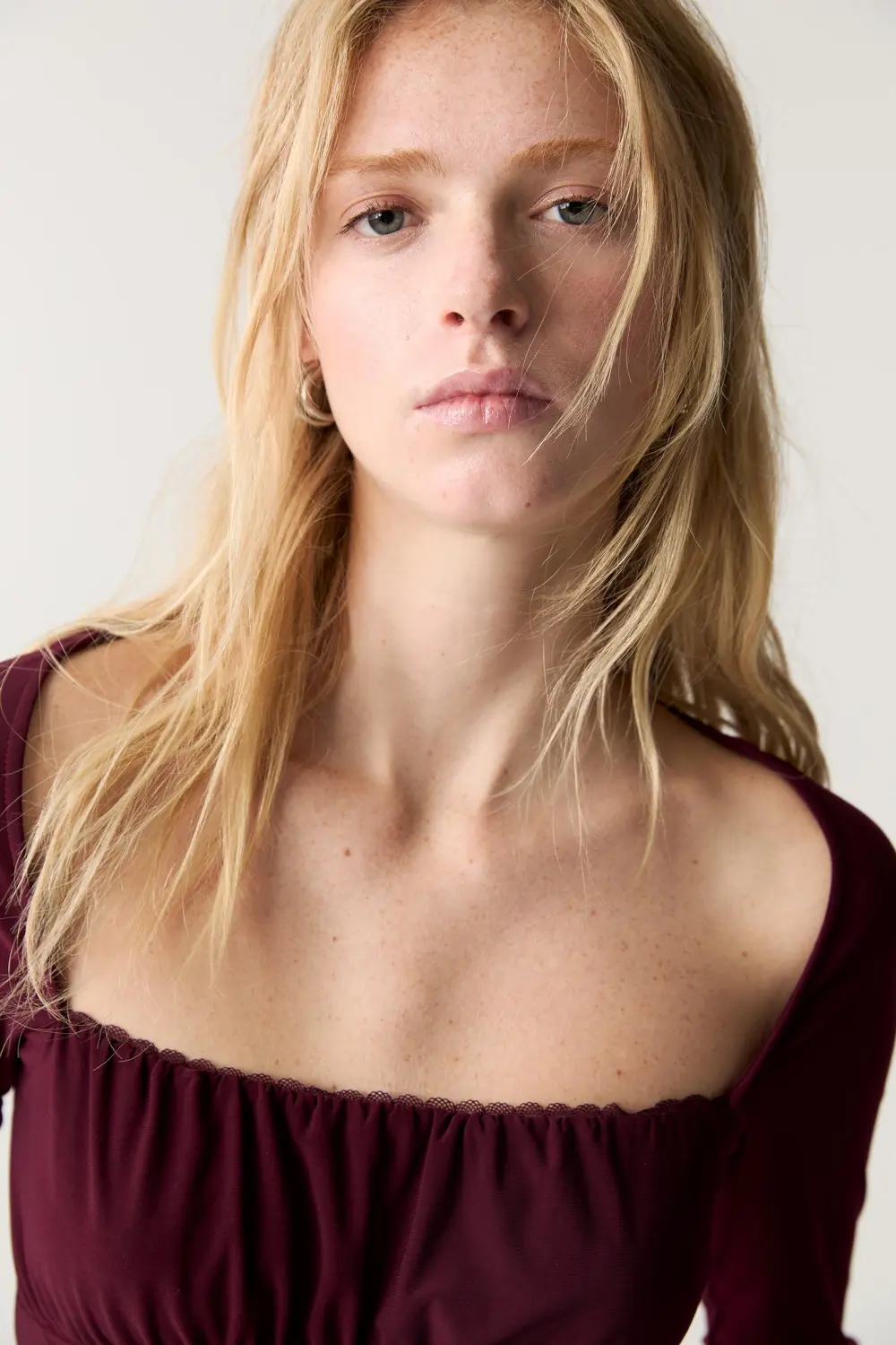 Long sleeve balconette top