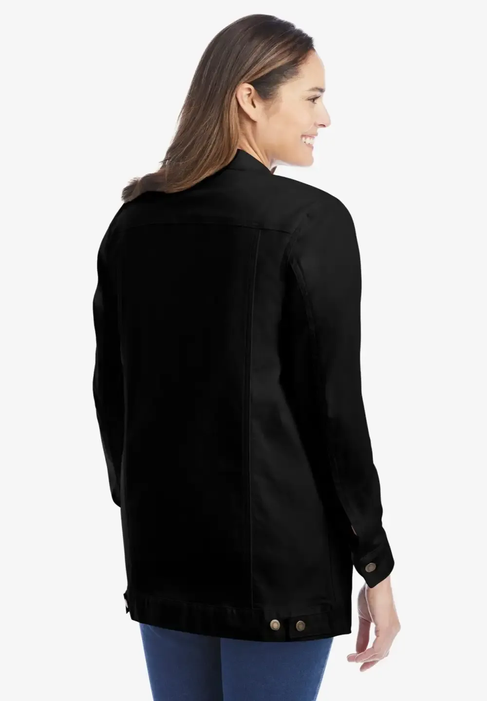 Long Stretch Denim Jacket