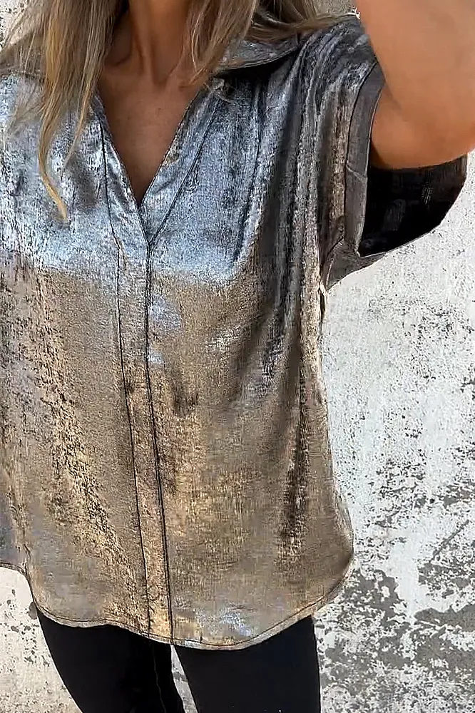 Women's silver hot casual loose shirt