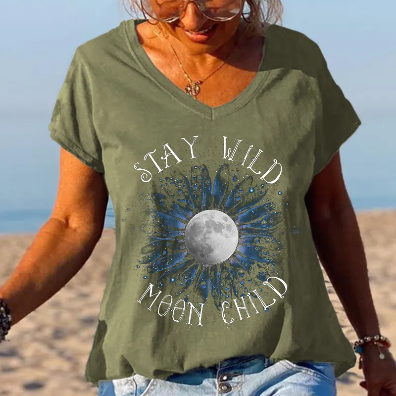 Stay Wild Moon Child Moon Unique Graphic Tees