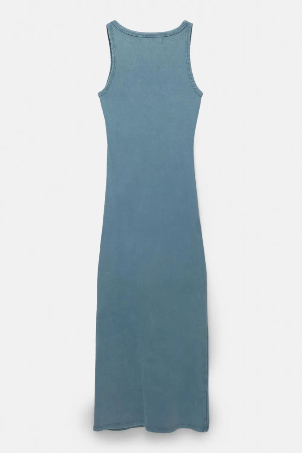 Vestido midi tirantes canalé