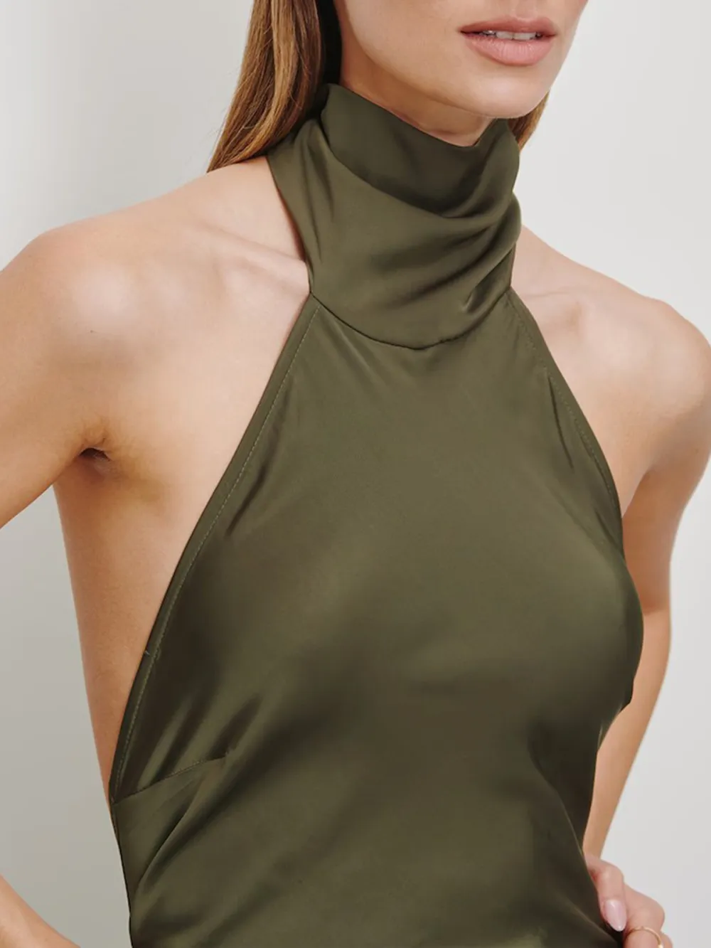 Neckholder Casual Style Sleeveless Dress