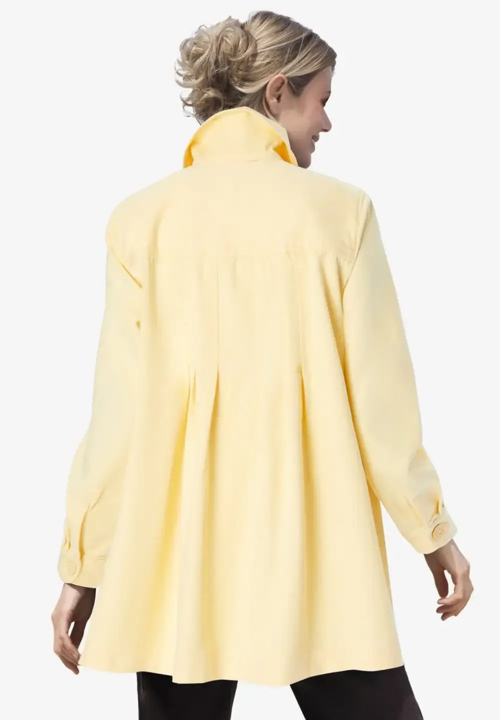 Pleat-Back Denim Jacket