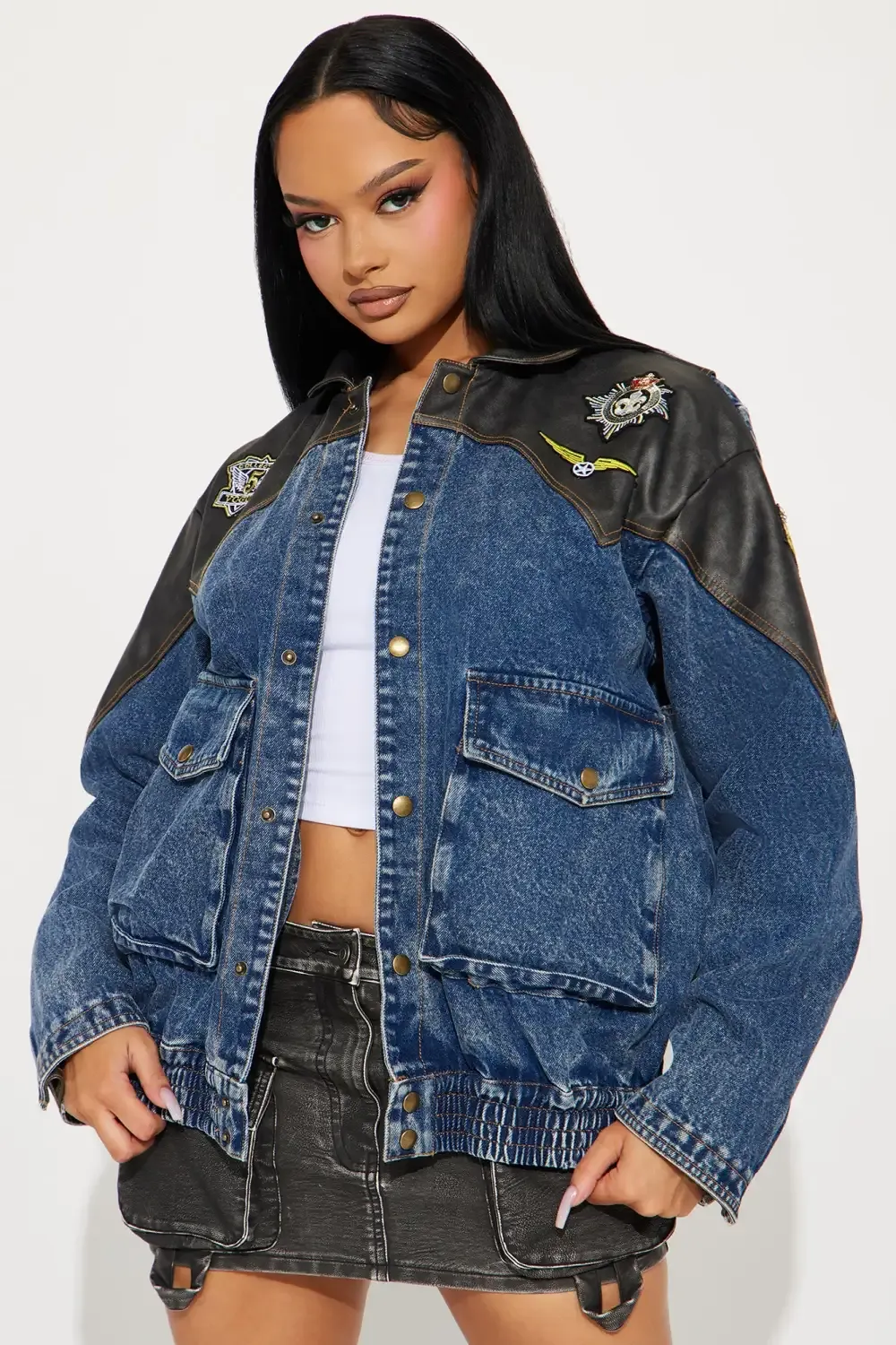 Two Sides Moto Jacket - Dark Wash