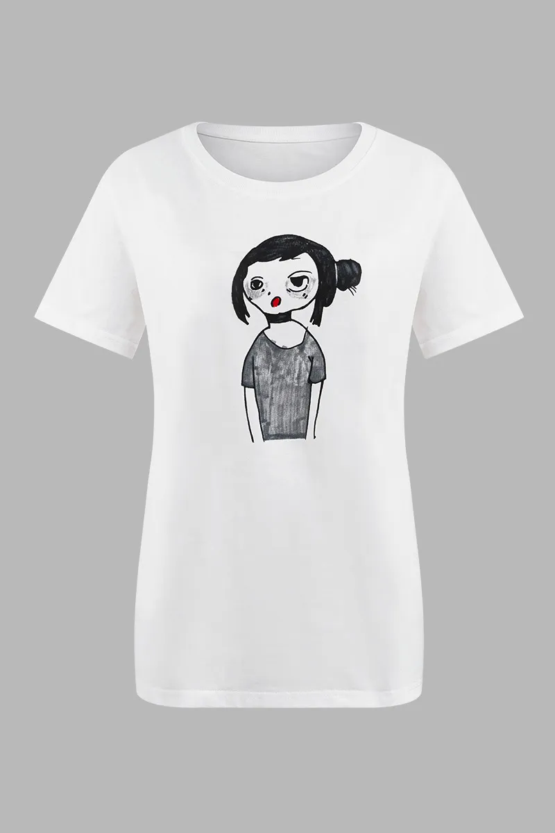 Charity Oil Paintings by Children Round Neck Short Sleeve T-Shirt