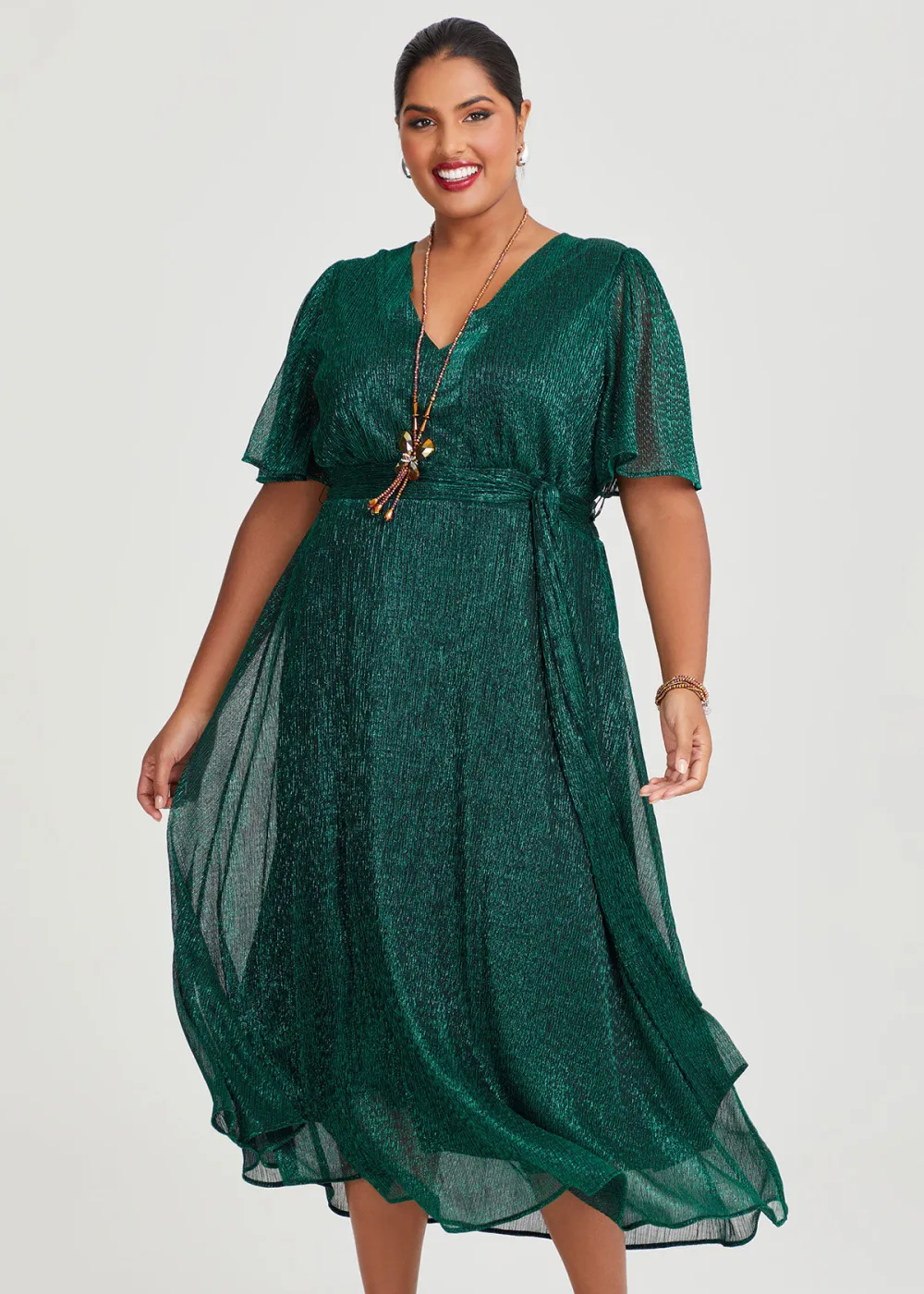 Brienne Shimmer Maxi Dress