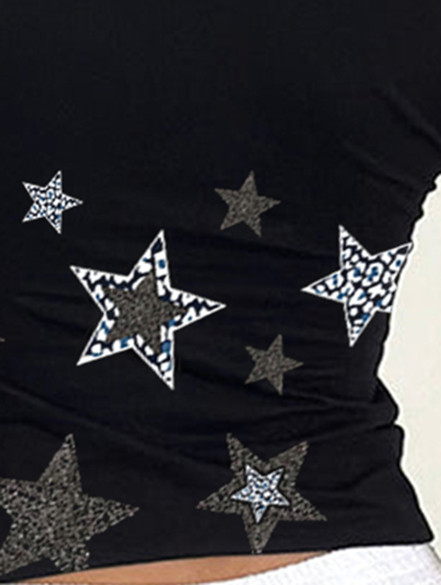 Black With White Binding And M Embroidery Top