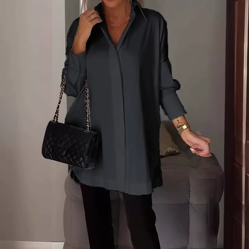 Women's Loose Simple Long Sleeve Shirts