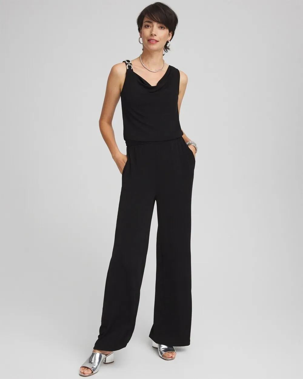 TravelersTM Drape Neck Jumpsuit