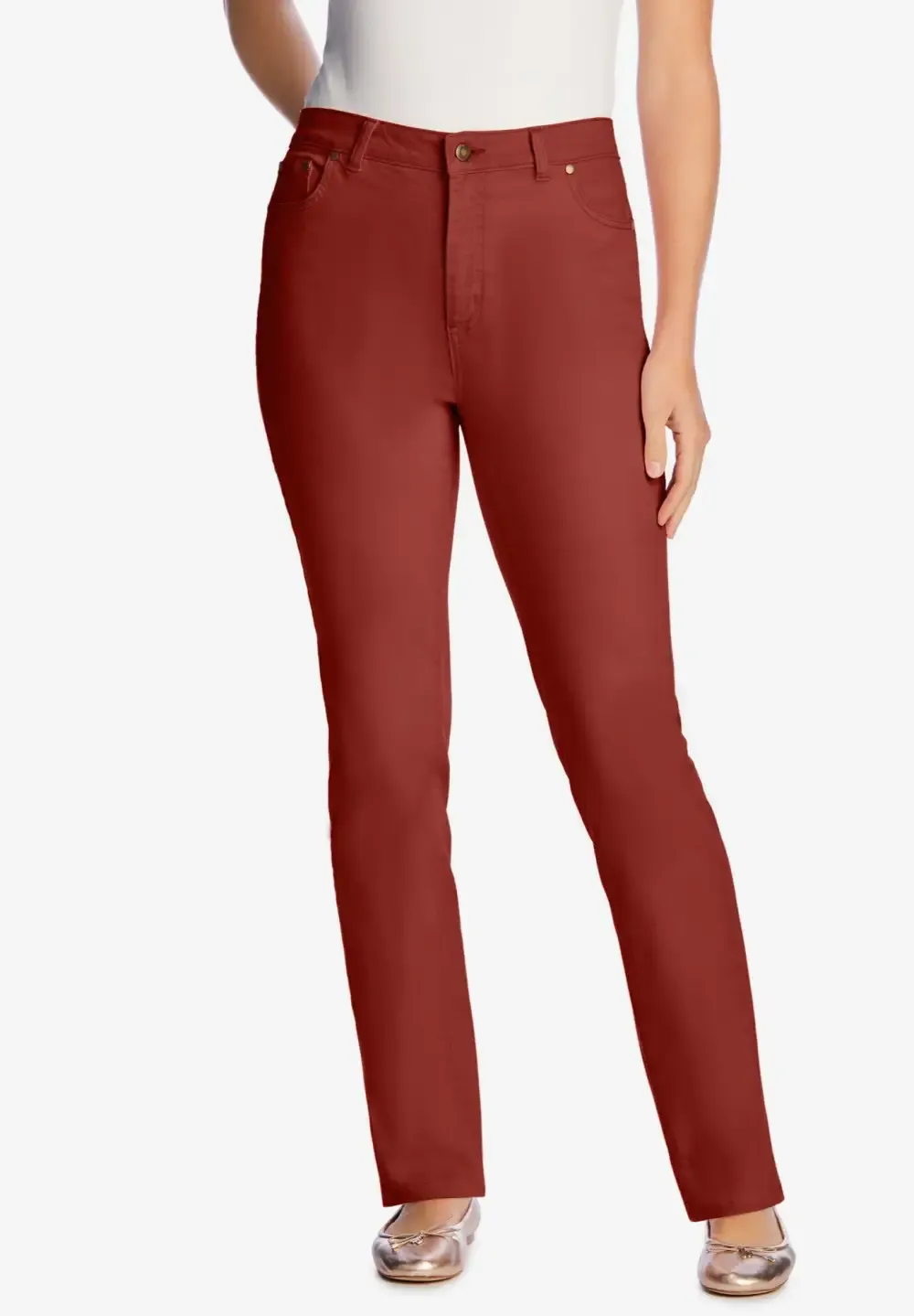 Straight-Leg Stretch Denim Jean