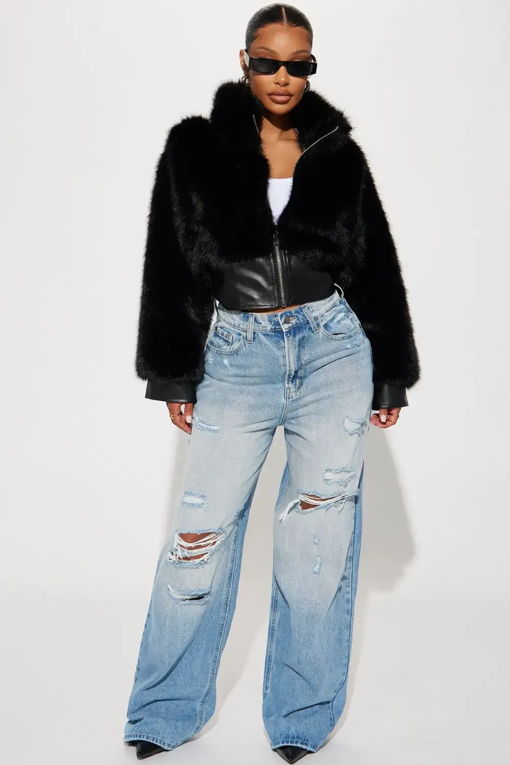 Cozy With You Faux Fur Jacket - Black