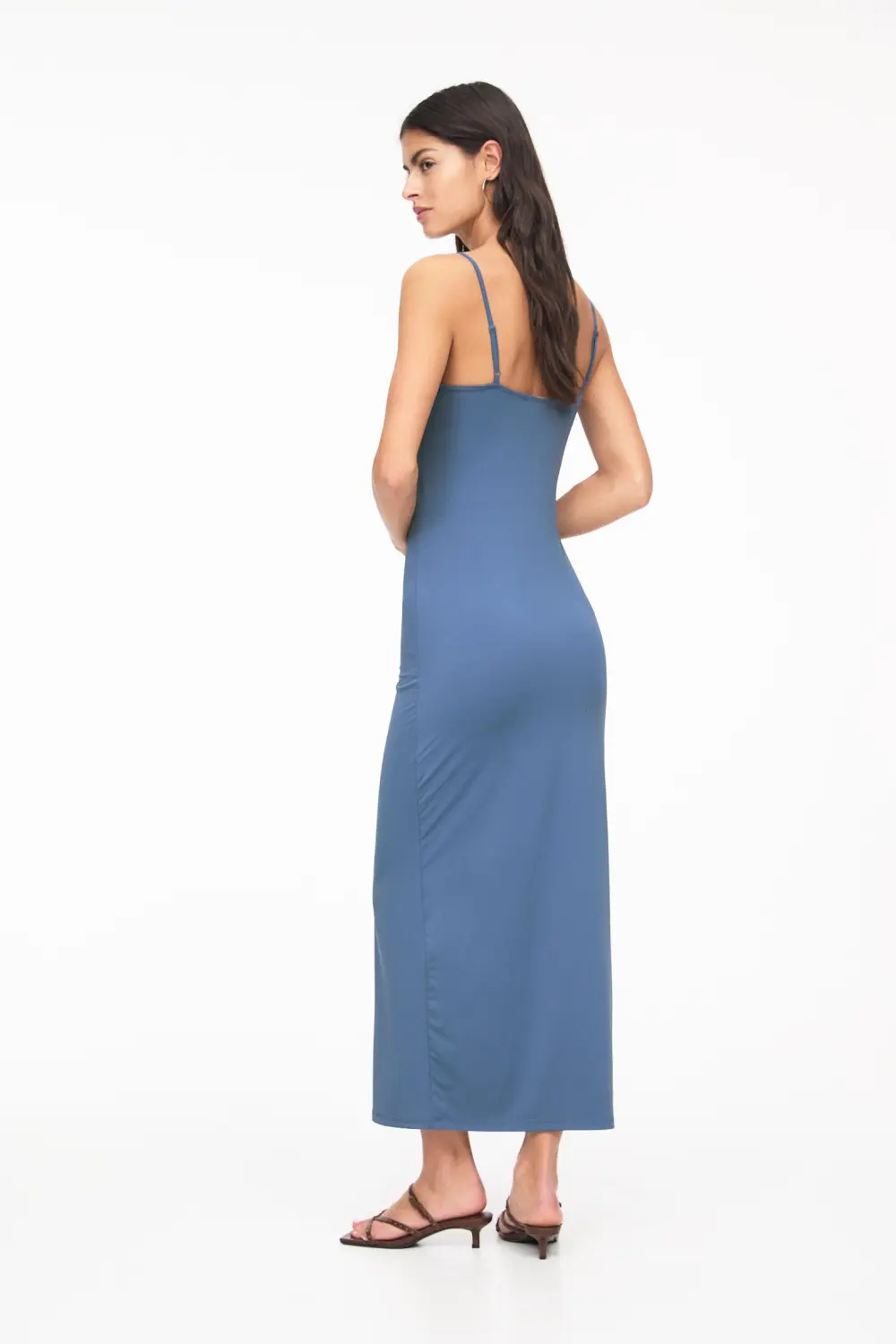 Vestido midi poliamida