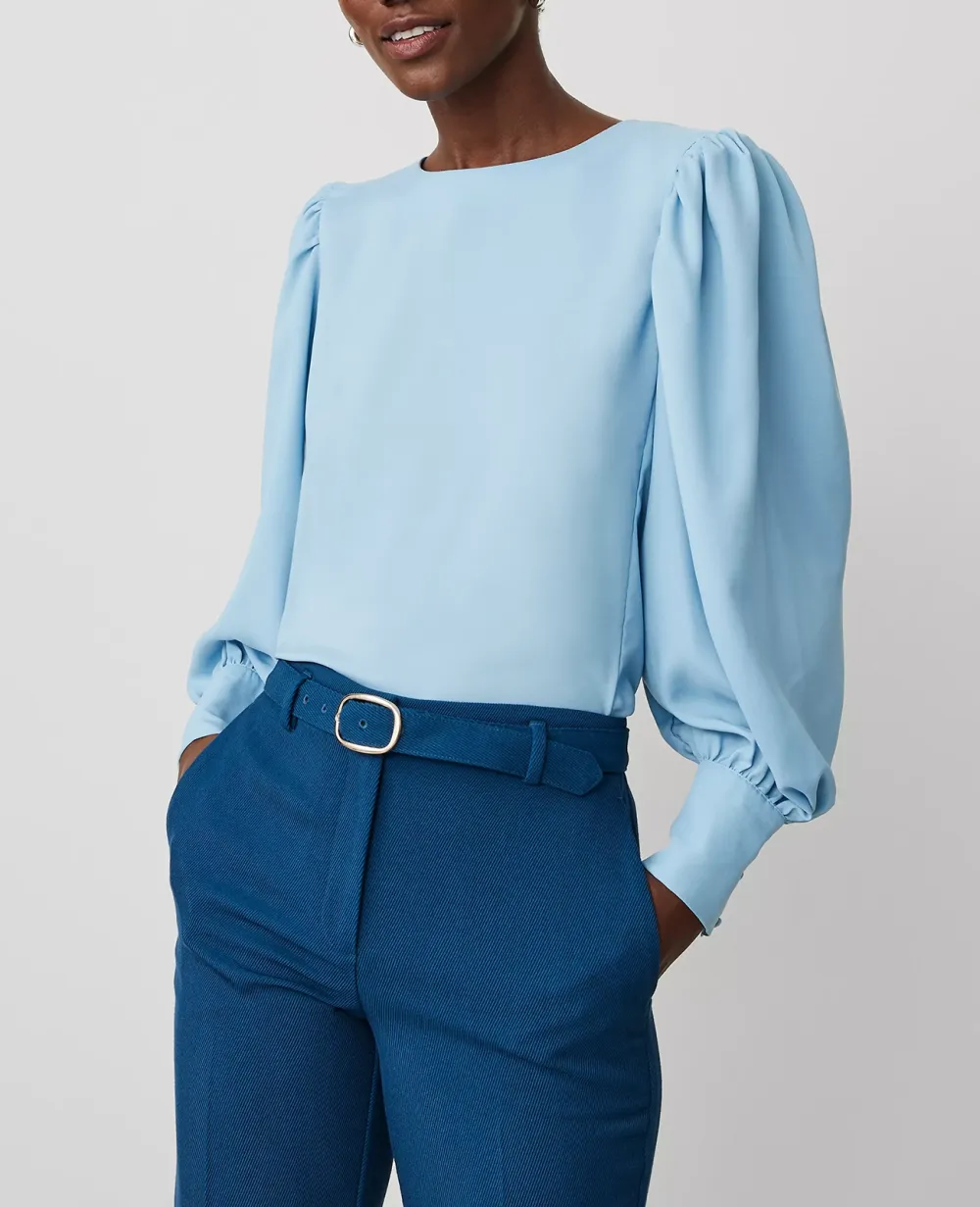 Shirred Cuff Blouse