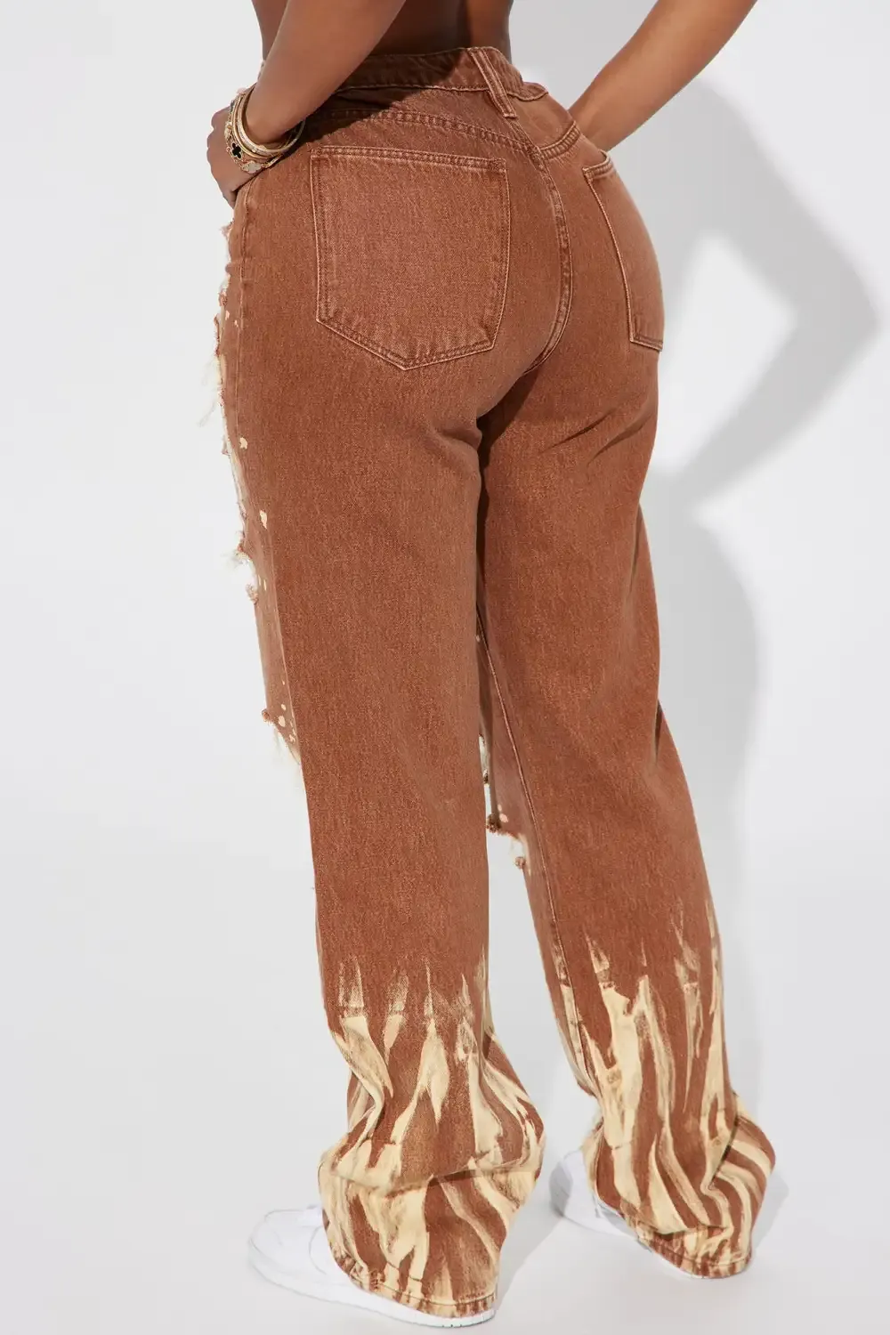 Forever Ago Straight Leg Jeans - Brown