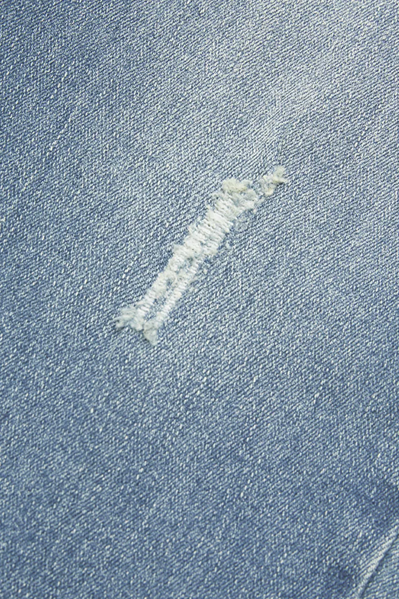 Button Up Roll Hem Mid Rise Capri Jeans