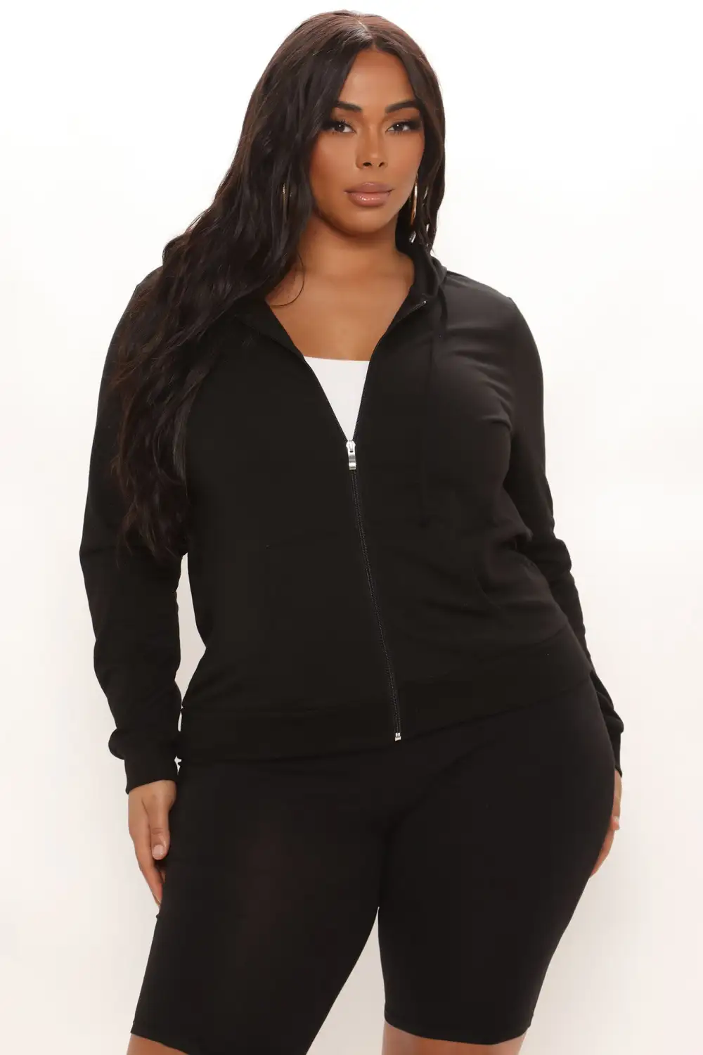 Latest And Greatest French Terry Zip Hoodie - Black