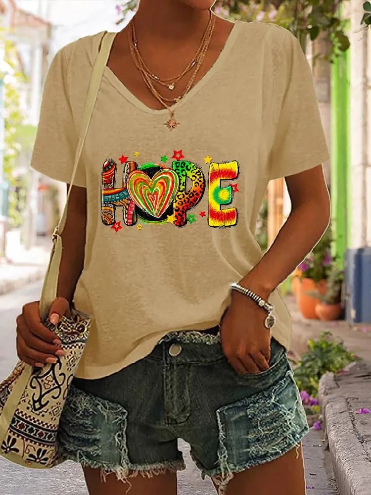 Women'S Hope V-Neck Short-Sleeved T-Shirt