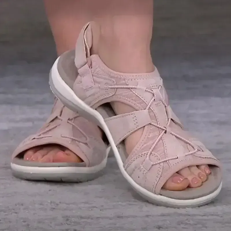 Ladies Sandals New Fashion Pure Color Casual  Sandals