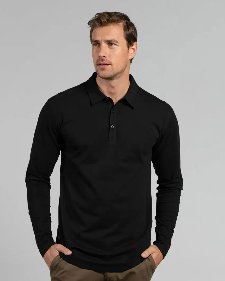 Drop-Cut Long Sleeve: Lux Polo