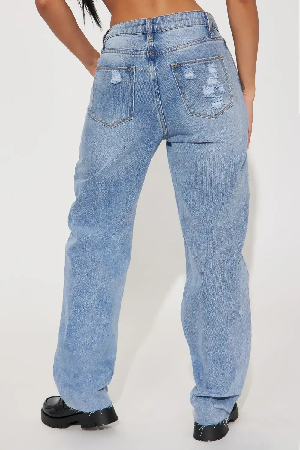 Make You Mine Non Stretch Straight Leg Jean - Light Wash