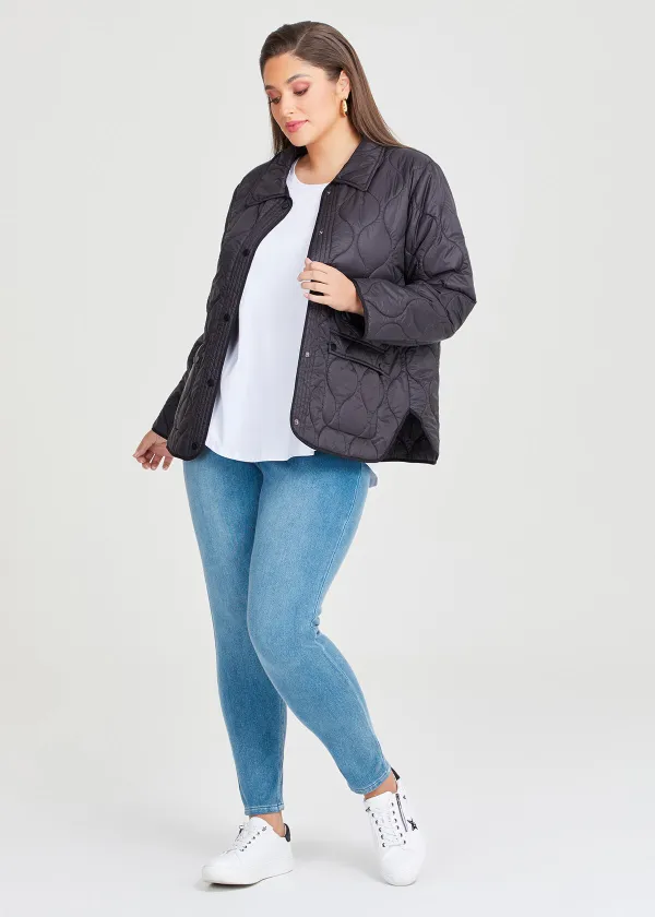 Short Quilt Puffer Jacket