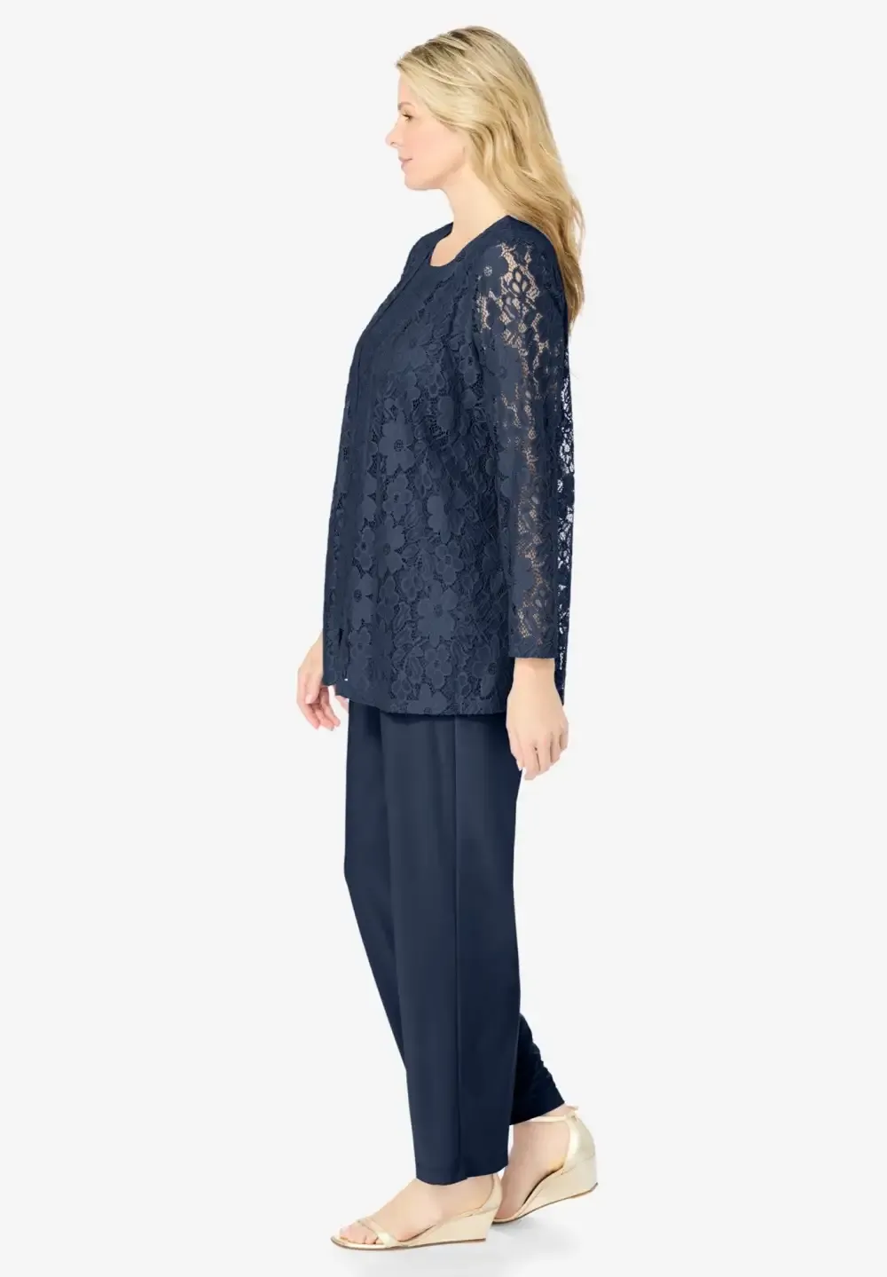 3-piece Lace Jacket/Tank/Pant Set