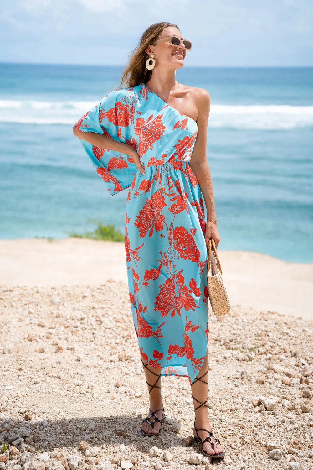 Swaying Breeze Tropical Maxi Dress
