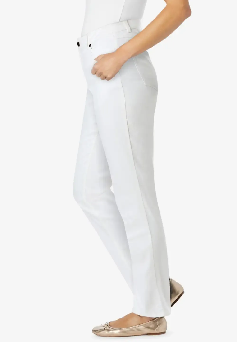 Straight-Leg Stretch Denim Jean