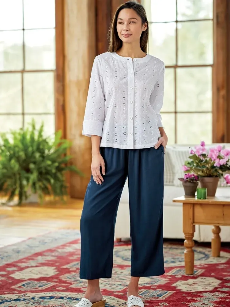 Pretty Eyelet Cotton Topper