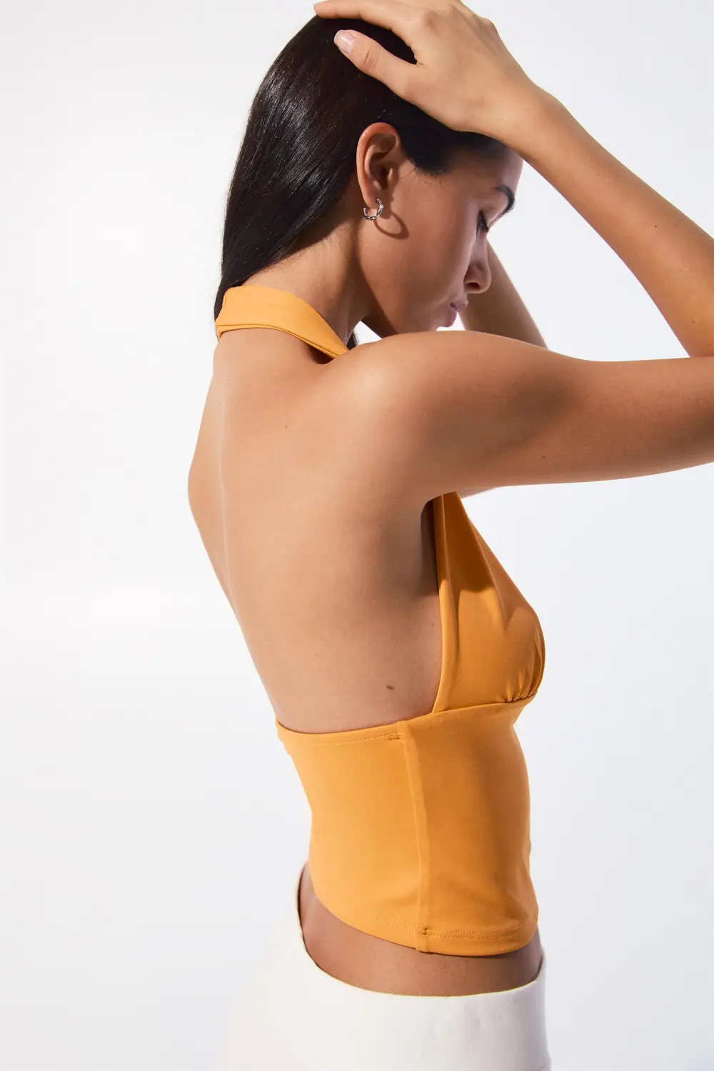 Open-back halter top