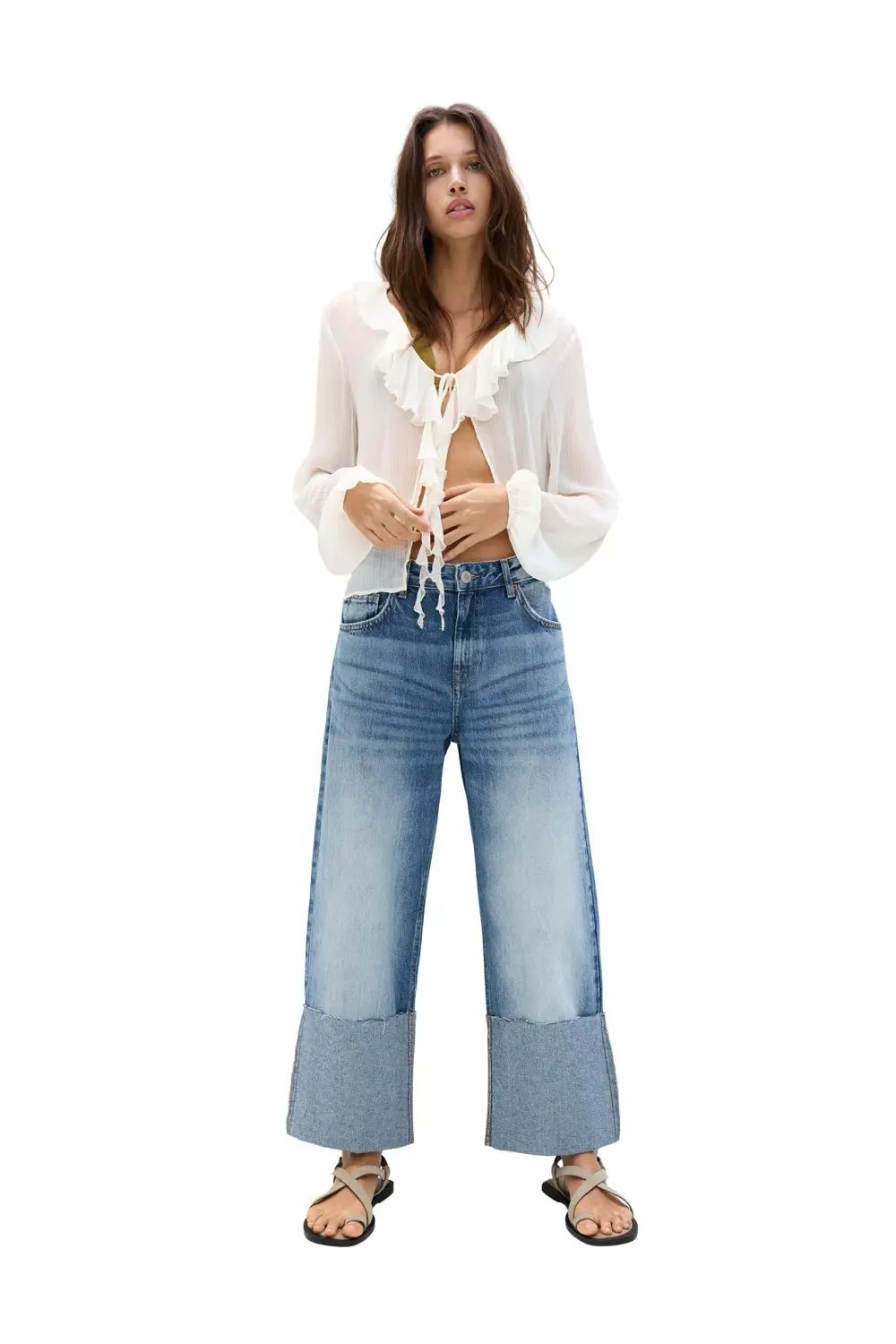 Jeans rectos tiro alto