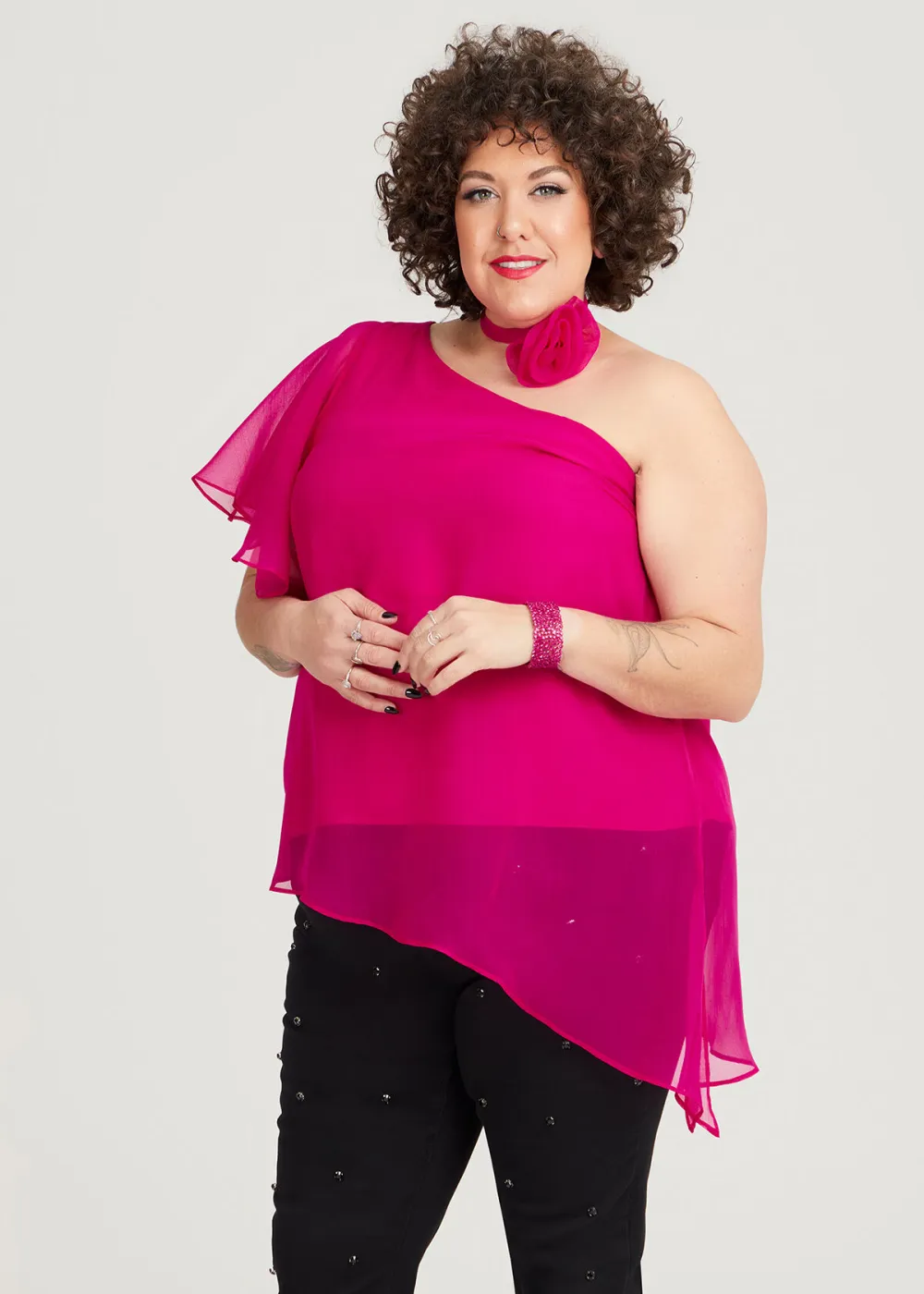 Ruffle Off-shoulder Blouse