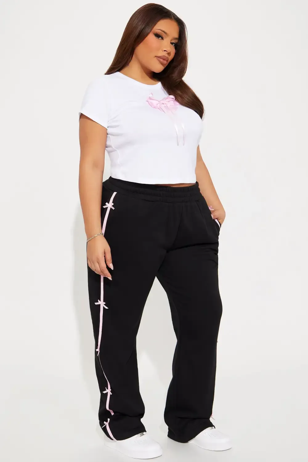 Pretty In Bows Track Pant - Black/combo